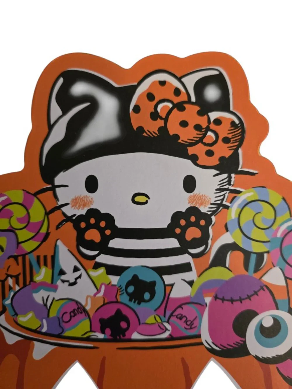 Hello Kitty Halloween Decor Bundle Trick Or Treat Pumpkin Wood Block Signs 2 Pc